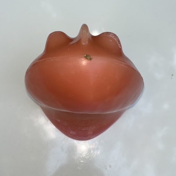 1970's Owl Candle in Muted Orange - Picture 4 of 8